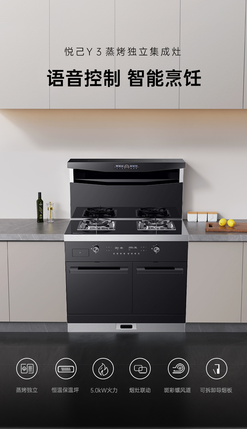 帥豐悅己Y3蒸烤獨立集成灶