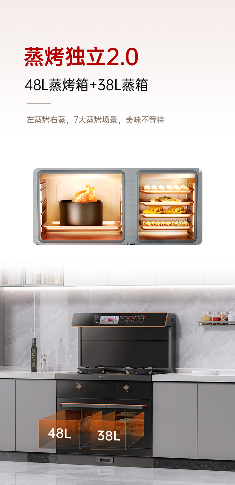 帥豐星辰X6蒸烤獨立集成灶