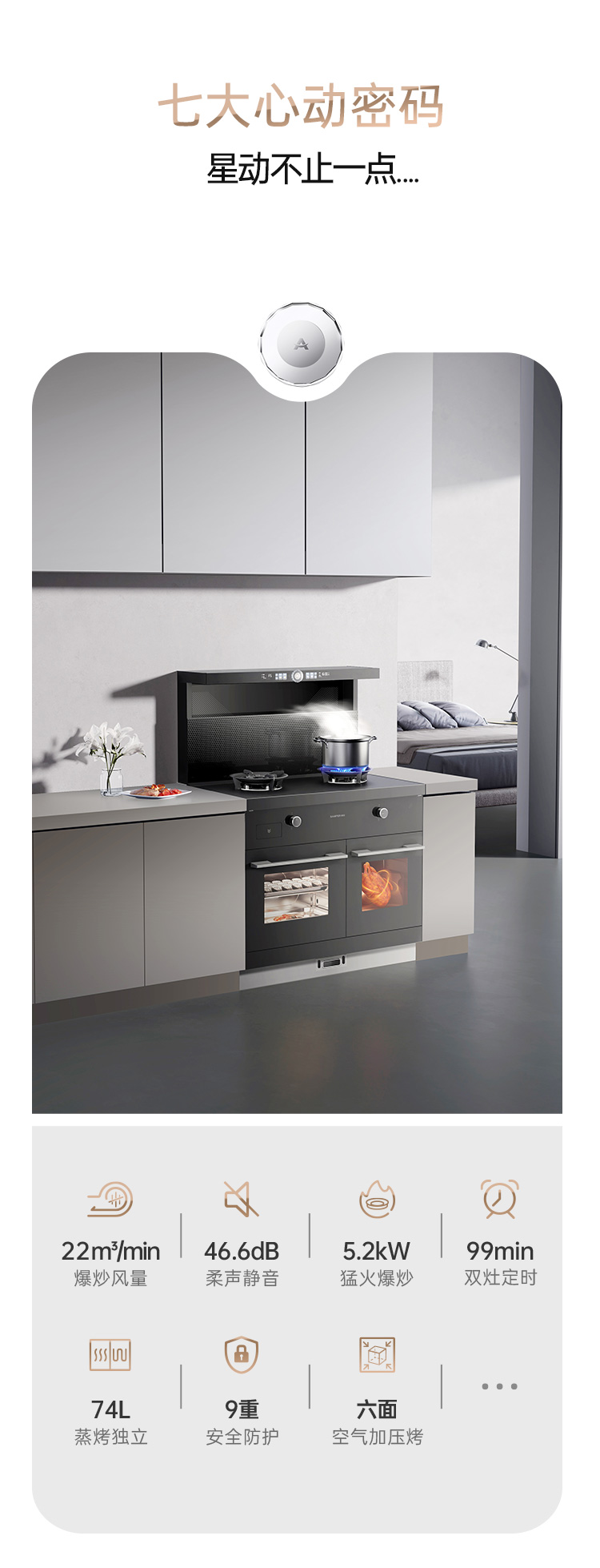 帥豐天機(jī)5星耀蒸烤獨(dú)立集成灶